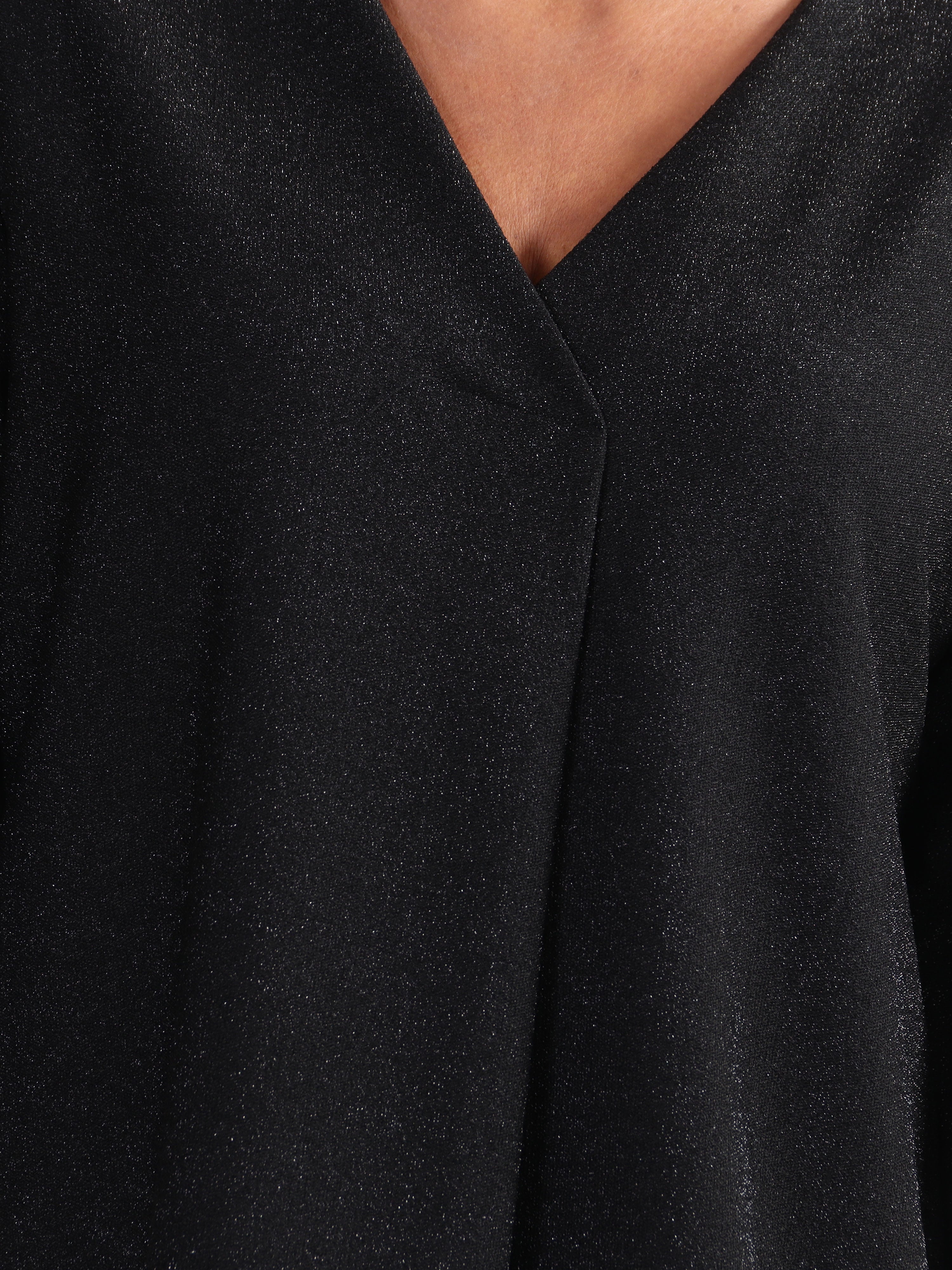 Larna Glitter - Plus size tunika med glittertrådar och v-ringning